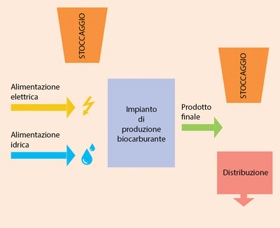 Biocarburante, schema produzione