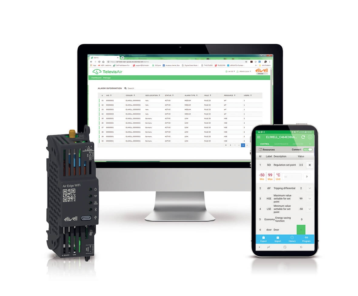 Eliwell TelevisAir 3.0 per connettere in cloud i banchi a spina